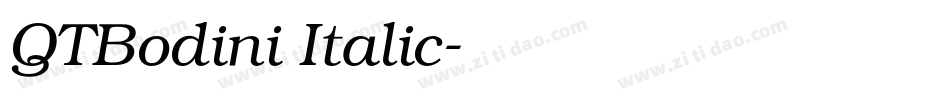 QTBodini Italic字体转换